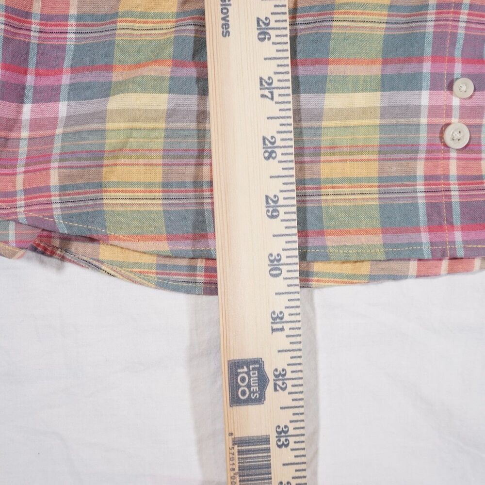 Pendleton Button Up Short Sleeve Plaid Shirt Madr… - image 5